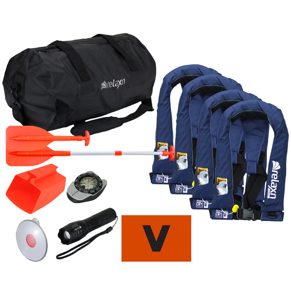 Black Waterproof Inflatable Safety Bag Kit - 30Ltr
