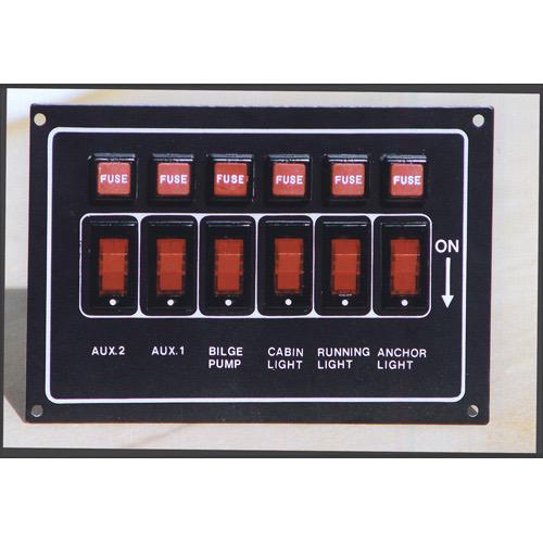Switch Panel - Black Alloy - Gang: 6