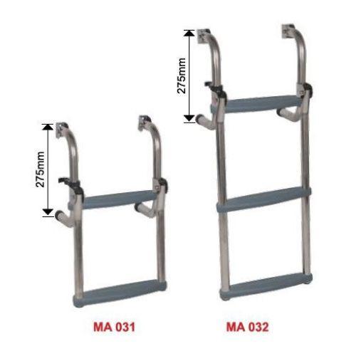 Short Base Ladder - Stainless Steel