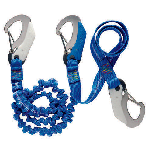 Elastic Harness Tether 3 x Double Action Safety Hooks