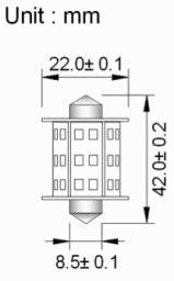 42mm Festoon 30 LEDs Nav 10-30V DC