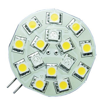 G4 15 LEDs Side Pins 10-30V DC, WW/Red, Short