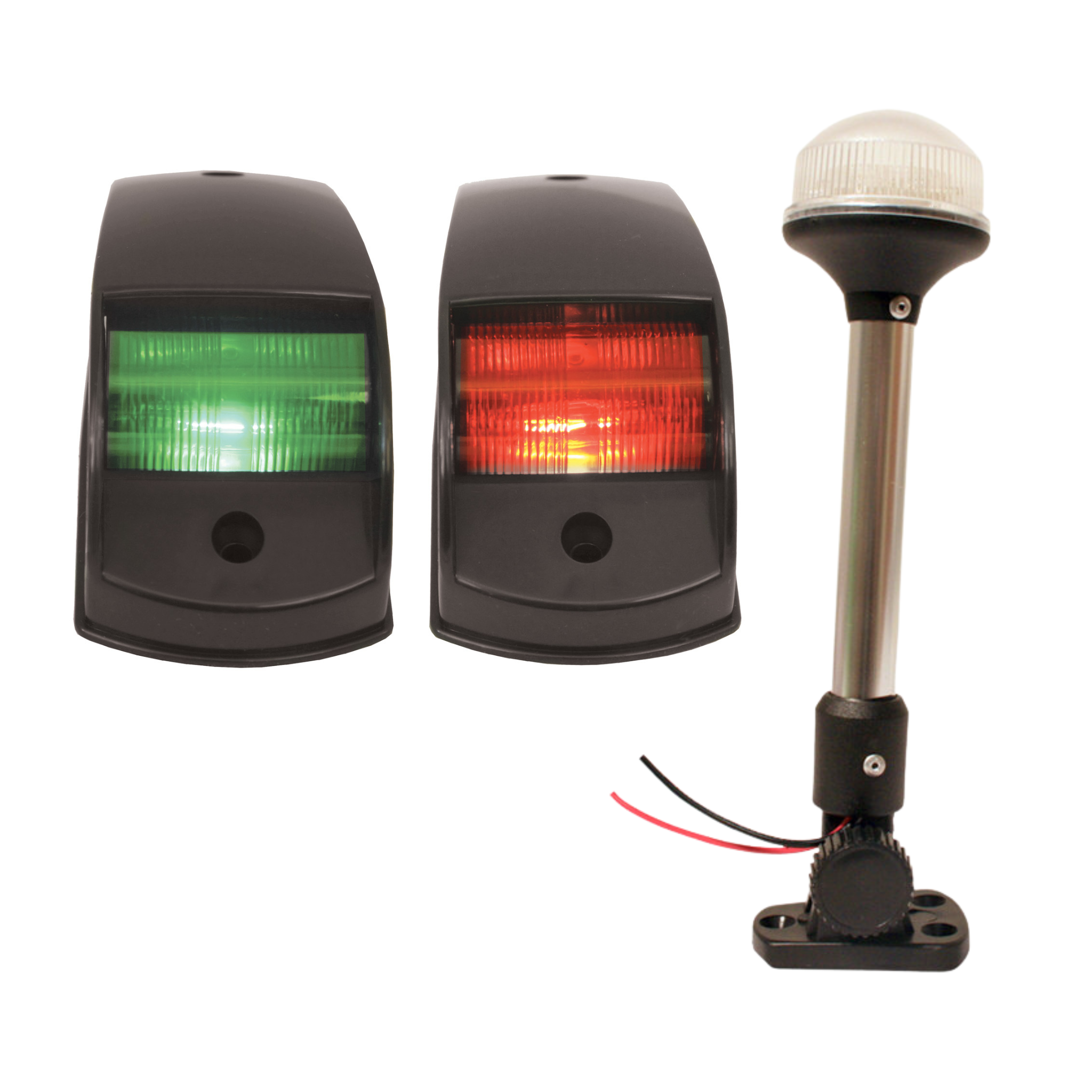 Nav Lights Black LED + Pole Light