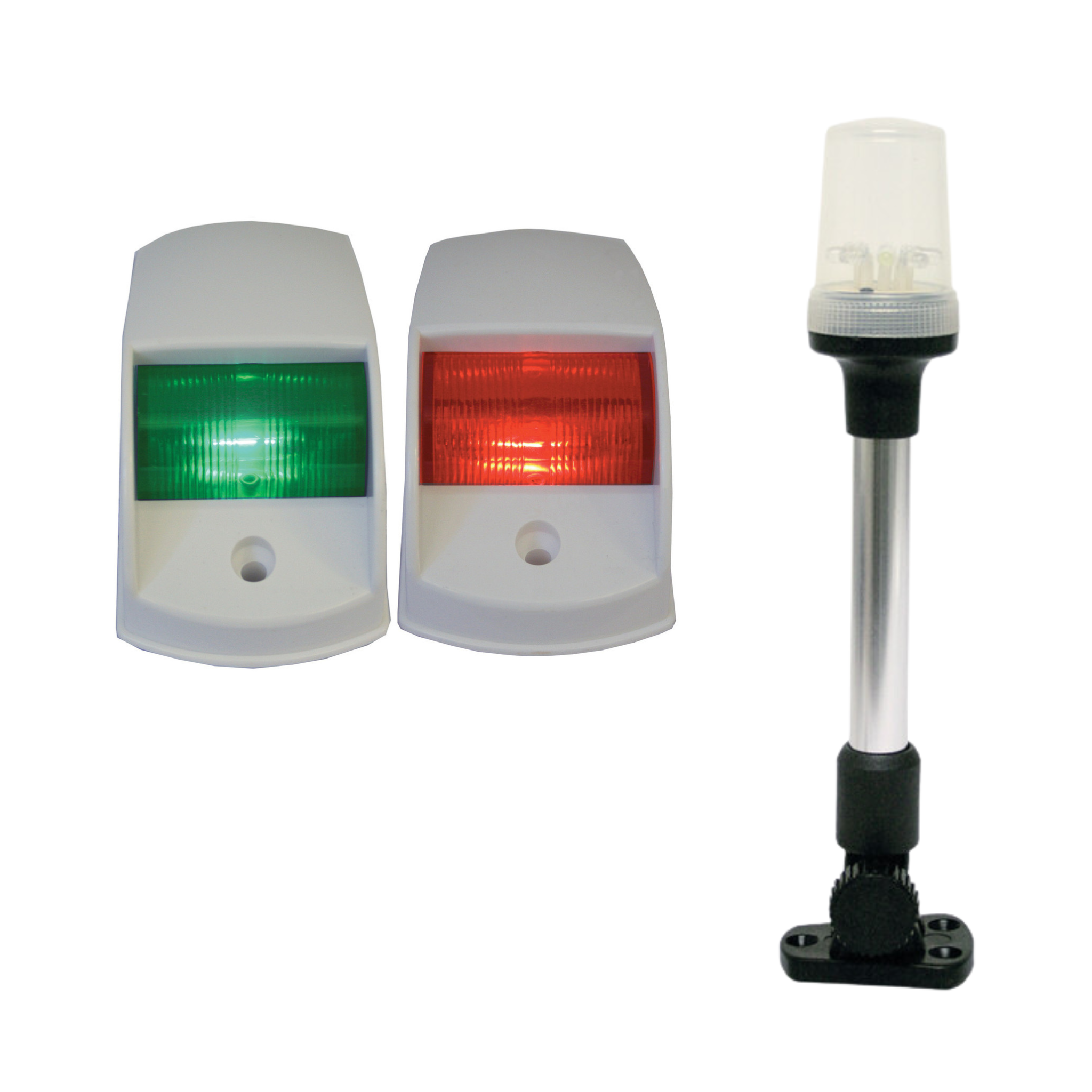 Nav Lights White LED + Pole Light