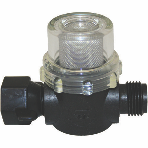 Filter with 1/2" male thread inlet and 1/2" female swivel nut