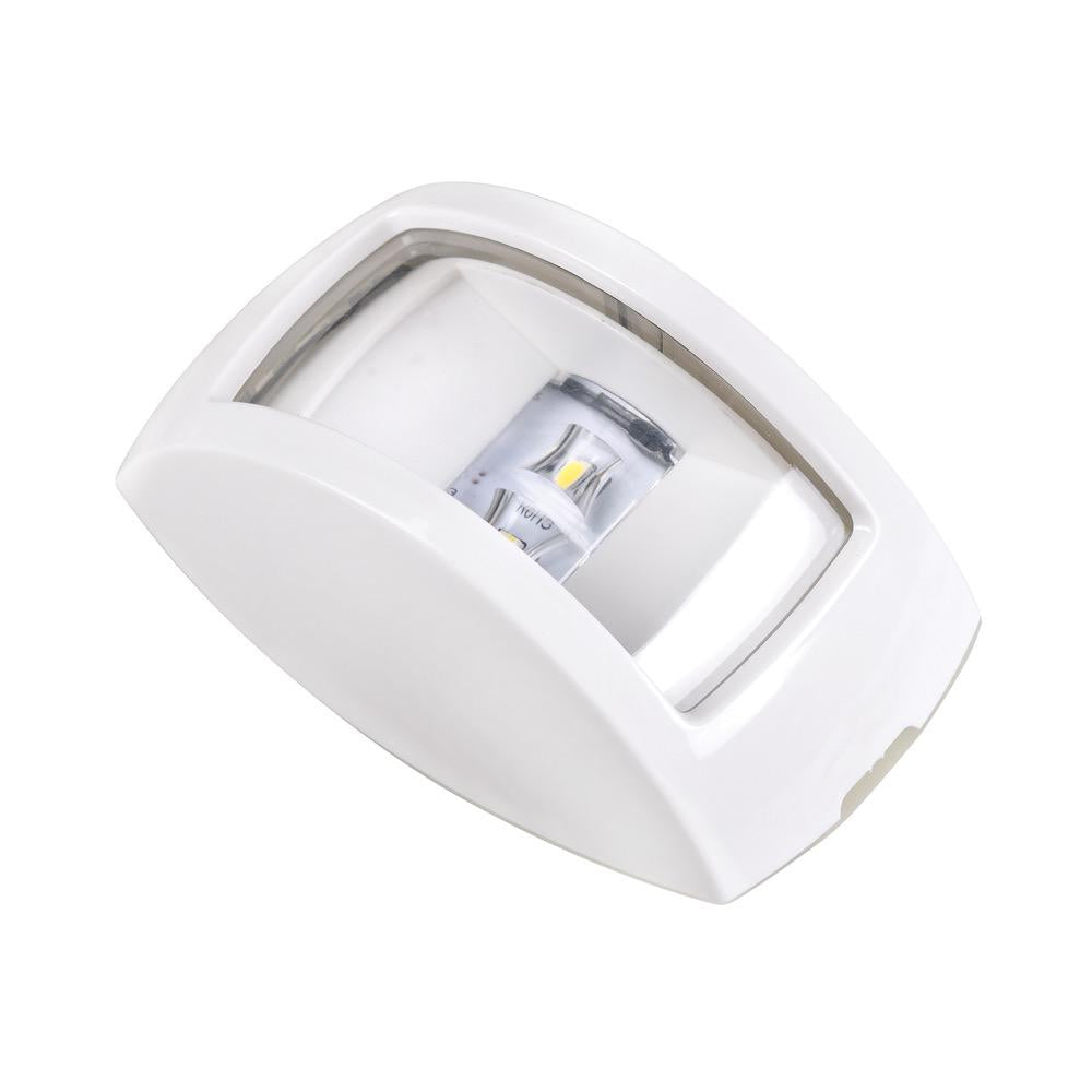 9-33 Volt 2 Nautical Mile L.E.D Stern Lamp - White Cover (Blister Pack of 1)