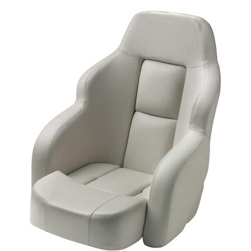 COMMANDER Luxurious helm seat with flip up squab - White