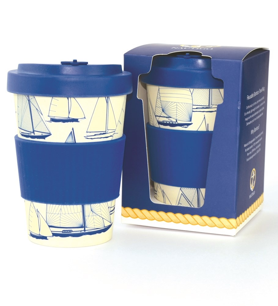 ‘Sail Away’ - 400ml Bamboo Travel Mug