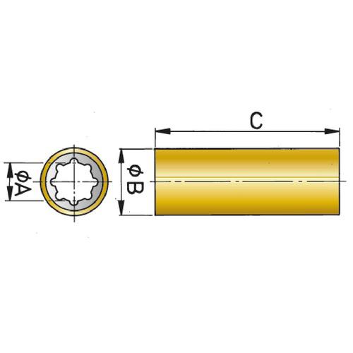 Rubber Bearing for Shaft - Brass Shell Type RL