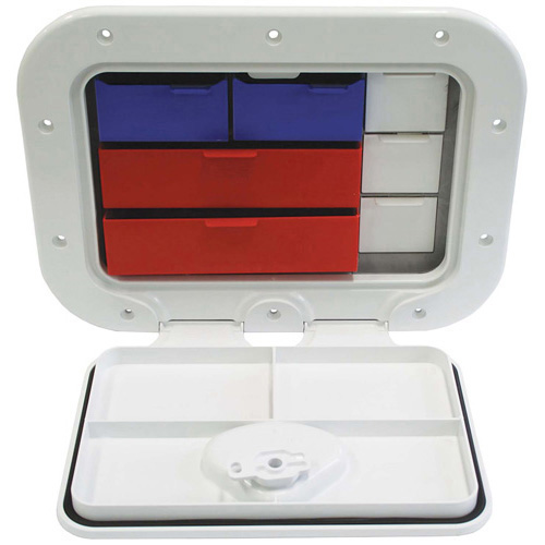Standard Model Opening Storage Hatch - White - Tackle Box