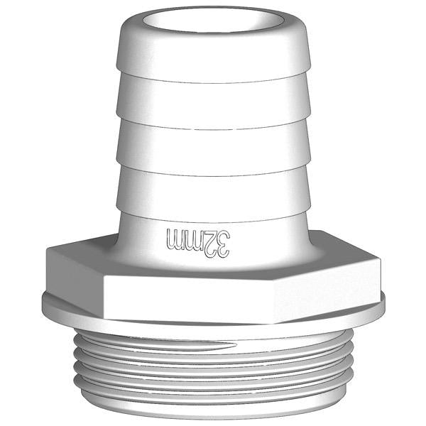 1-1/2" BSP (M) Aquavalve Hose Tail - Straight