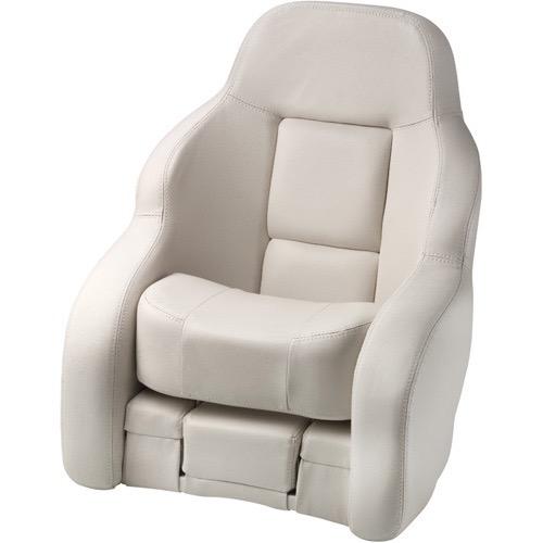 COMMANDER Luxurious helm seat with flip up squab - White