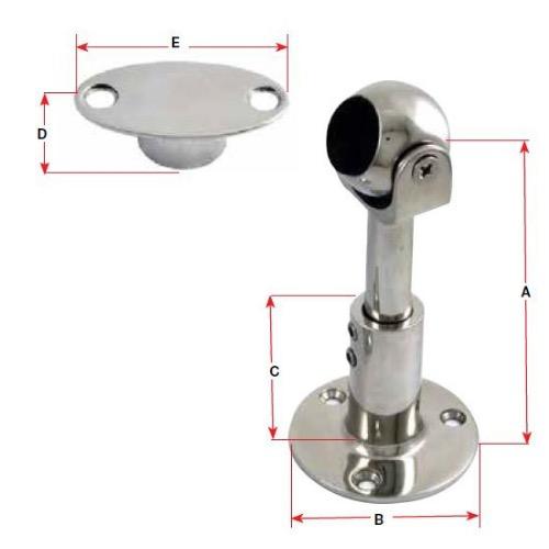 Catch Door Magnetic - Cast Stainless Steel - Adjust Flush
