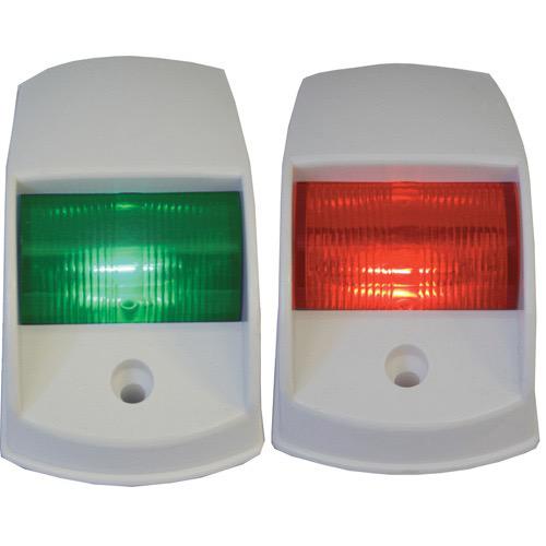 Port & Starboard LED Navigation Lights - White Shroud - 12V