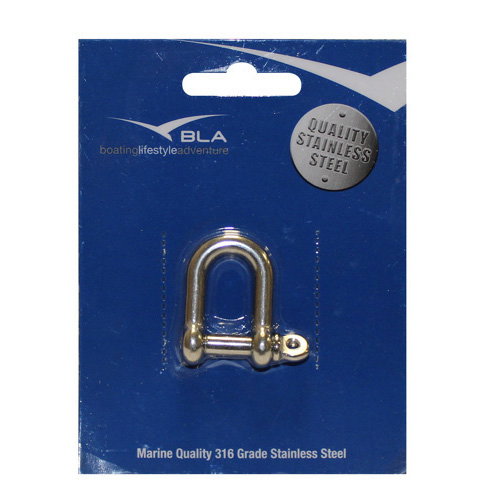 Standard 'D' Shackle - Stainless Steel (Packaged Item)