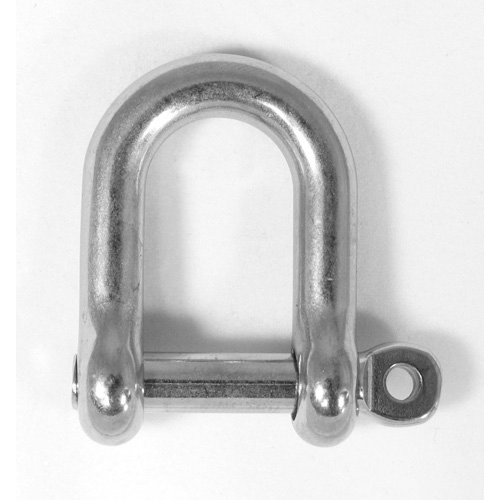Standard 'D' Shackle - Stainless Steel Captive Pin