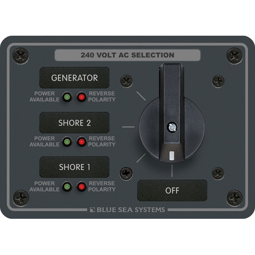 AC Rotary Switch Panel 65 Ampere 3 positions + OFF, 3 Pole