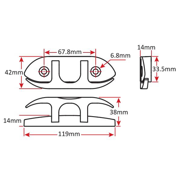 Fold Down - Stainless Steel Cleat