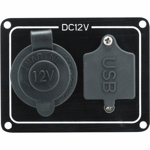 Cig Socket and USB Panel - 81mm