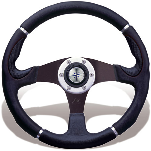 Steering Wheel - Orion Three Spoke Aluminium - Dia: 355mm - 14in - Black