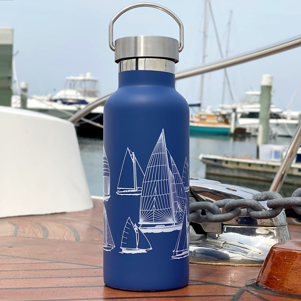 ‘Sail Away’ - 500ml Insulated Hot/Cold Drink Bottle - Double Walled Stainless Steel