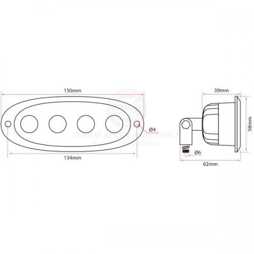 Mako Series LED Deck Floodlight - 900 Lumen