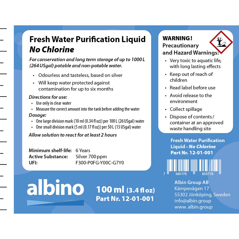 Albin - Fresh Water Purification Liquid -No Chlorine