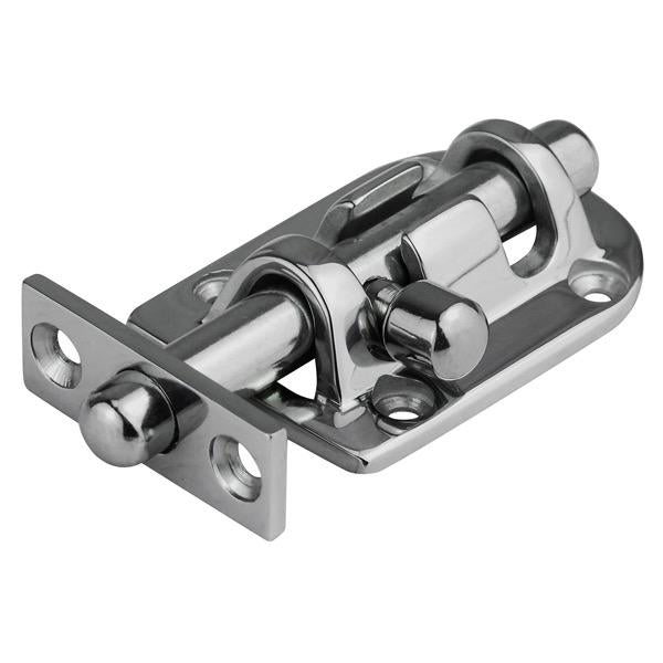 Stainless Steel Barrel Bolt Anti-Rattle w/ 90° Striker Plate