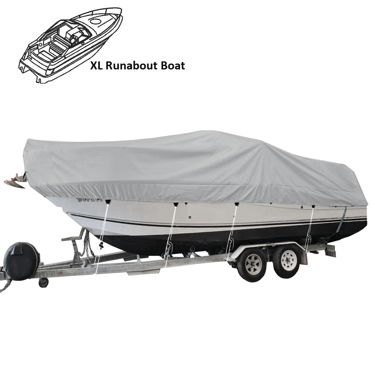 Runabout Boat Cover XL Inboard