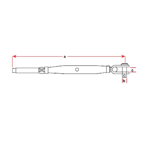 Closed Body Turnbuckle - Stainless Steel Fork and Fork