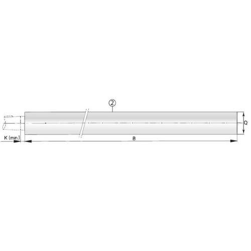 GRP (Polyester) Stern Tube w/ Cutlass Bearing