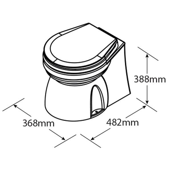 Electric Toilet - Luxury - Standard Bowl Soft Close Lid - 12V 20A