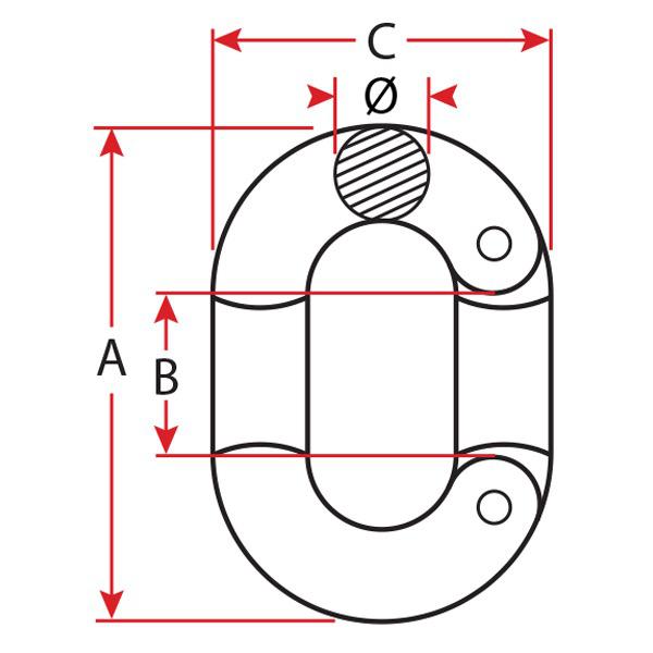 Stainless Steel Connecting Chain Link - 316 Grade