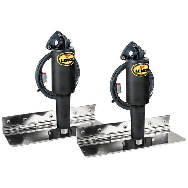 Trim Tab Limited Space Kit - Electro Polished - 4"(L) x 12"(W) - 12V (Switch Kit Required)