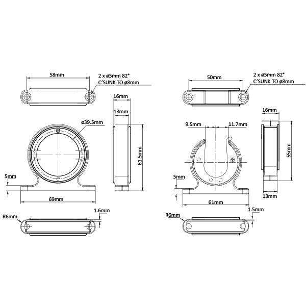 Rod Holder Hanger - Stainless Steel