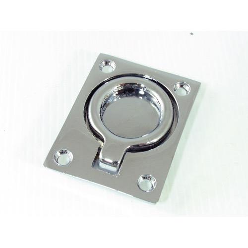 Rectangular Lift Ring - Chrome Brass