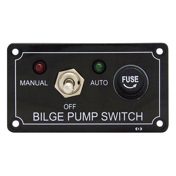12V Bilge Pump Switch Panel - On/Off/Auto - 90(W) x 50(H)mm
