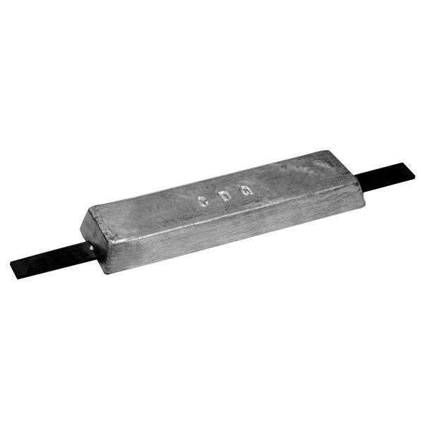Aluminium Rectangle Block Anode w/ Steel Strap