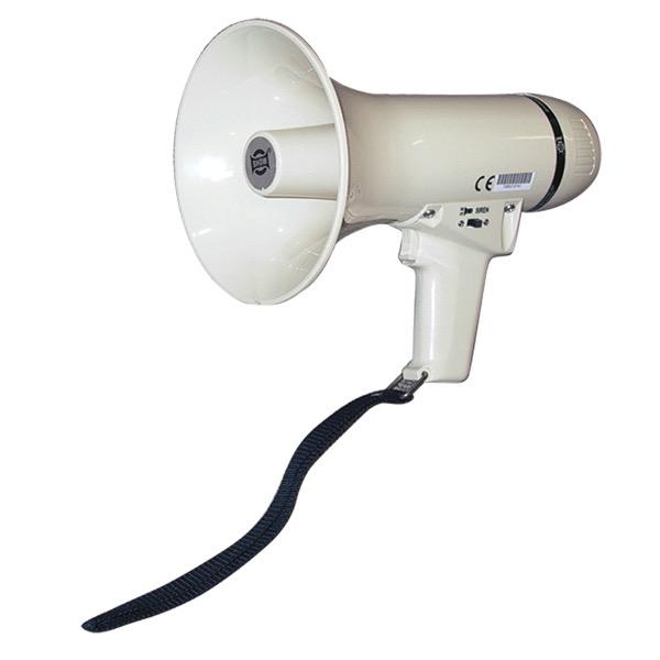 Show Compact Power Hand Grip Megaphone - With Siren