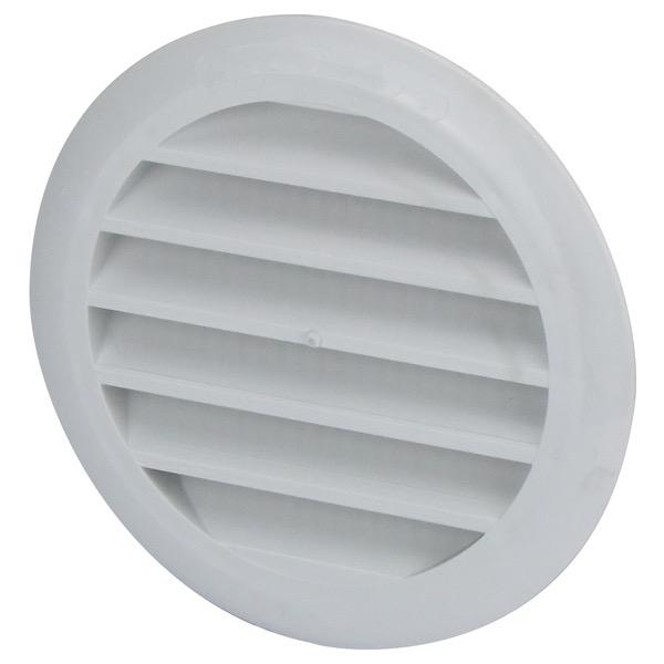 ABS Plastic Round Flat 5 Louvre Vent - 100 Diameter