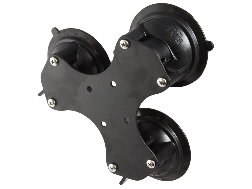 RAM Twist-Lock Triple Suction Cup Base with 4-Hole AMPS Hole Pattern