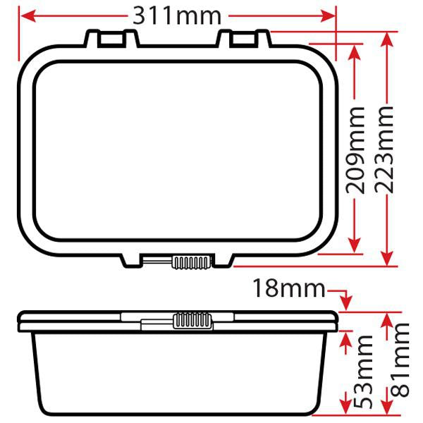 Glove Box with Dual USB - 311(L)mm x 223(W)mm x 81(D)mm