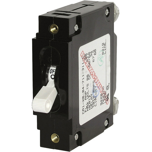 C-Series White Toggle Circuit Breaker - Single Pole