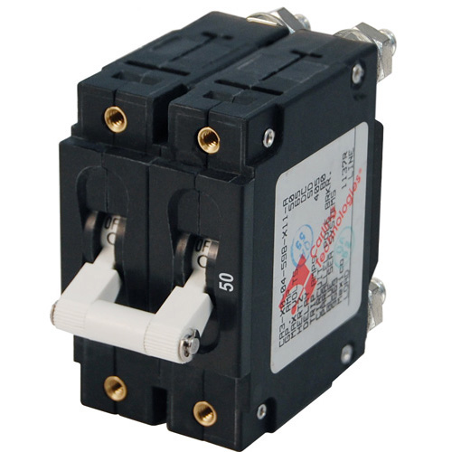 C-Series White Toggle Circuit Breaker - Double Pole