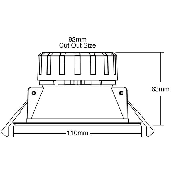 LED Down Light Kit 240V AC 10W - Recessed