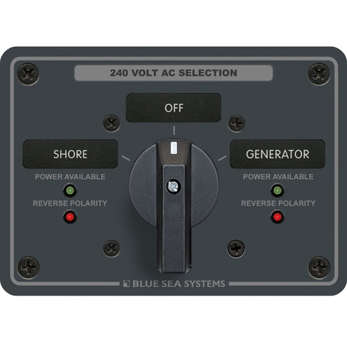 AC Rotary Switch Panel 65 Ampere 2 positions + OFF, 3 Pole
