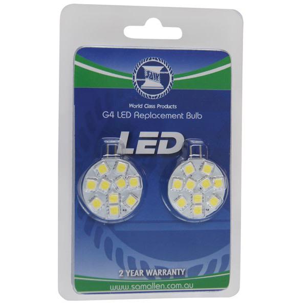 10-30V 1.8W Replacement LED G4 - Cool White - Sold as Pair