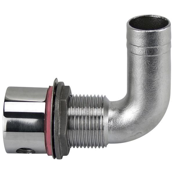 25mm S/S Fuel Breather - Round Head - 90 Degree Bend Up