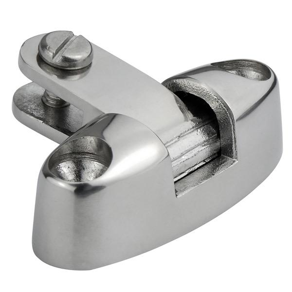 S/S Canopy Deck Mount Fitting Swivel Fork - 56(L) x 35(W) x 18(H)mm - Mount Screws: 6mm c/s