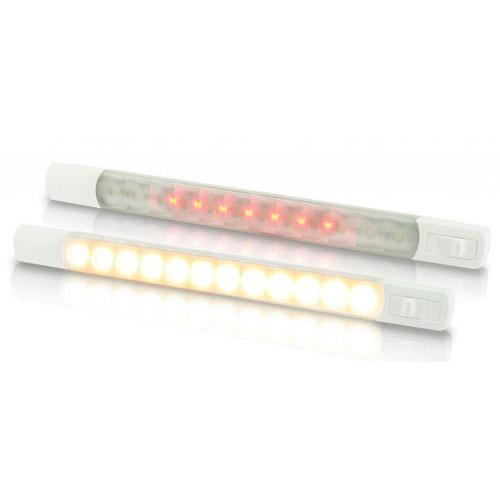 12V DC LED Surface Strip Lamp Warm White - Red LEDs w/ Sealed Switch